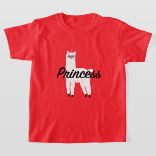 Princess Lama Design - Camiseta fina de Jersey par