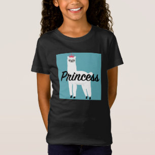 Princess Lama Design - Camiseta fina de Jersey par