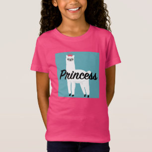 Princess Lama Design - Camiseta fina de Jersey par