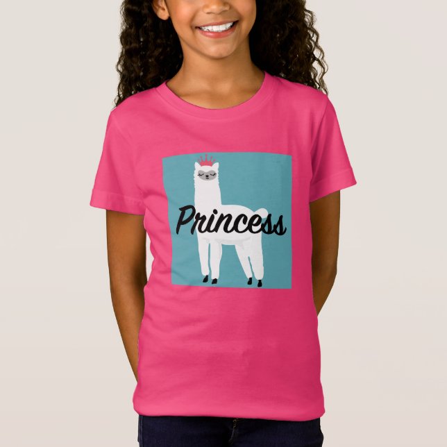 Princess Lama Design - Camiseta fina de Jersey par (Anverso)