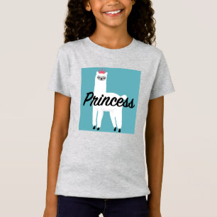 Princess Lama Design - Camiseta fina de Jersey par