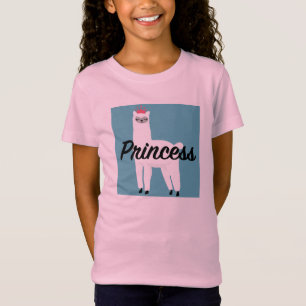 Princess Lama Design - Camiseta fina de Jersey par