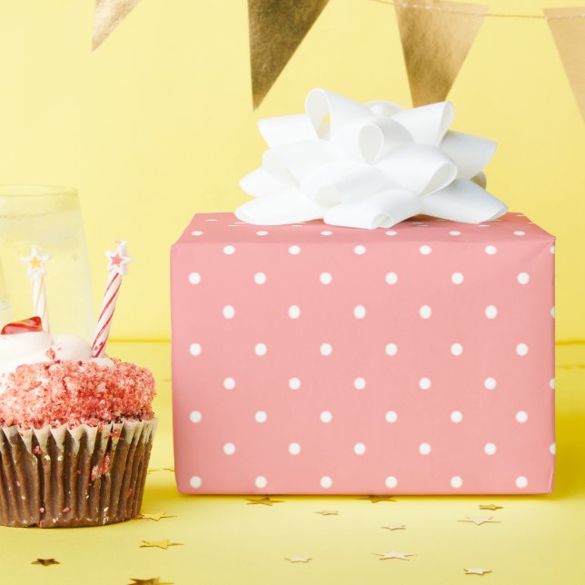 Princess Pink | Papel de ajuste de puntos de polka (Fiesta de cumpleaños )
