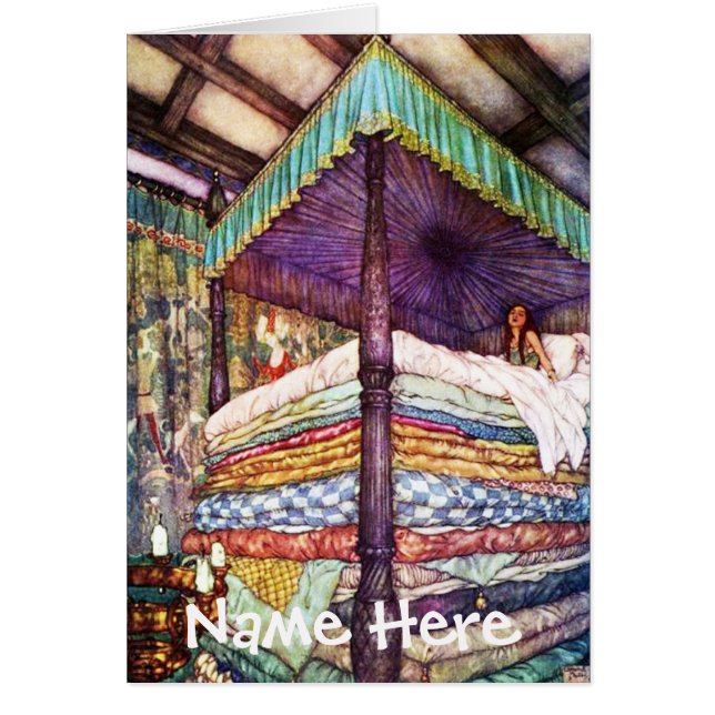 Princess & The Pea Card & Envelope (Frente)