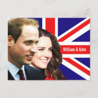 Príncipe Guillermo y postal de Kate