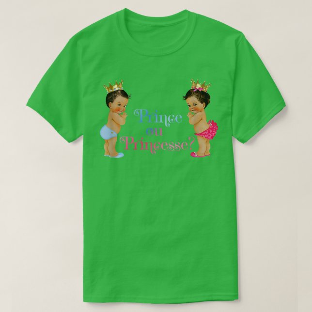 Príncipe o princesa bebé género revelar camiseta (Diseño del anverso)