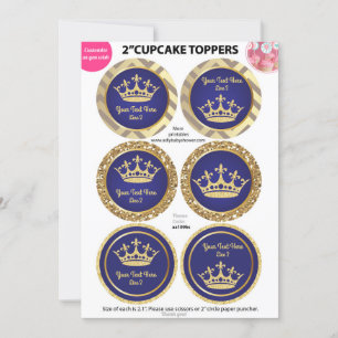 Príncipe real de oro azul, Toppers del pastel del