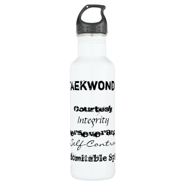 Principios de la botella de agua del Taekwondo (Anverso)