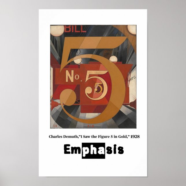 Principios del Arte - Énfasis, Charles Demuth (Frente)