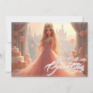 Prinzessin Geburtstagskarte en Rosa