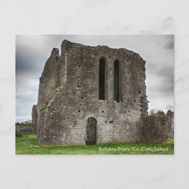 Priorato de Ballybeg, postal de Irlanda (Anverso)