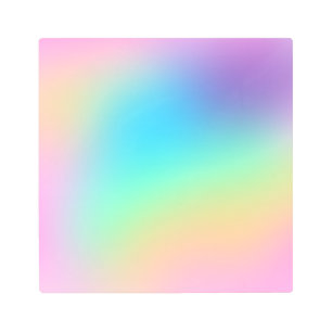 Prismático Pastel suave arcoiris arte Metalizado