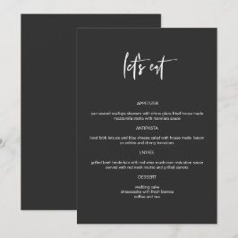 PRIYA Black Modern Edgy 5x7" Comamos el menú