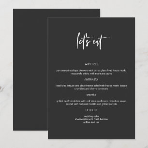 PRIYA Black Modern Edgy 5x7" Comamos el menú