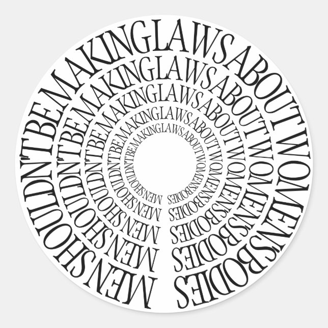 Pro Choice - Pegatina de Ronda Feminista (Anverso)