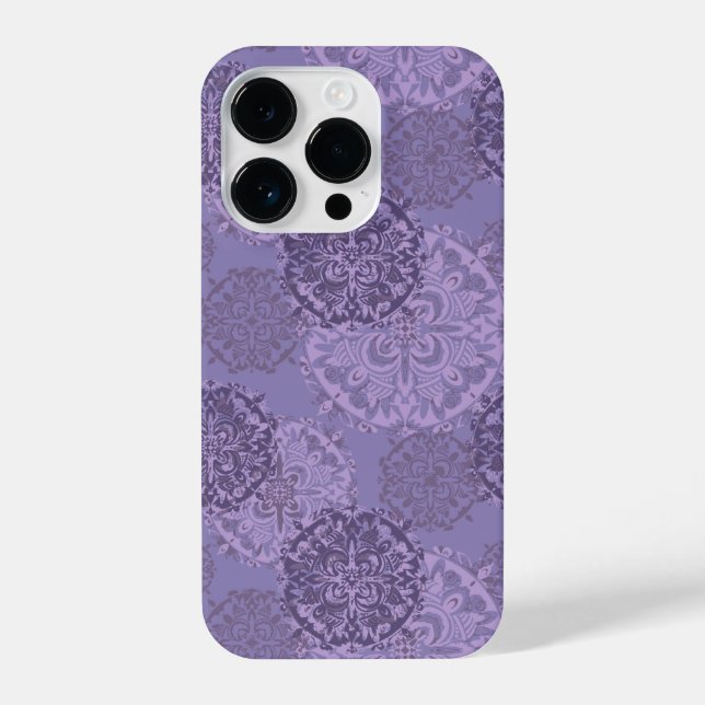 Pro Funda Boho Purple Mandalas para iPhone 14 Plus (Reverso )