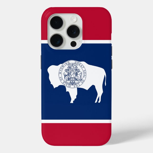 Pro Funda Case-Mate para iPhone 15 Pro, bandera de Wyo (Reverso )