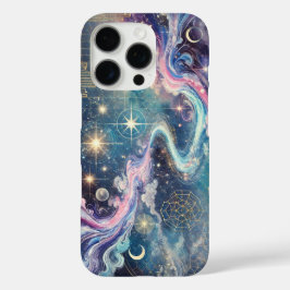 Pro Funda de iPhone 16 de galaxia celeste con arte geo