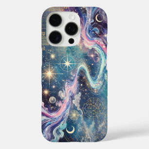 Pro Funda de iPhone 16 de galaxia celeste con arte geo