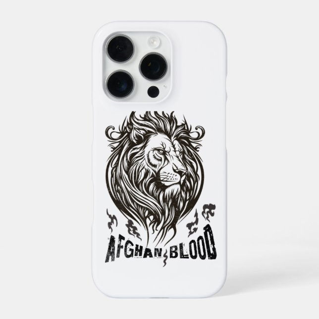 Pro Funda para iPhone 16 León de Sangre Afgano (Reverso)