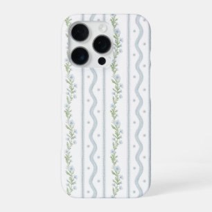 Pro Funda para iPhone 16 Pro, Preppy Floral Stripe