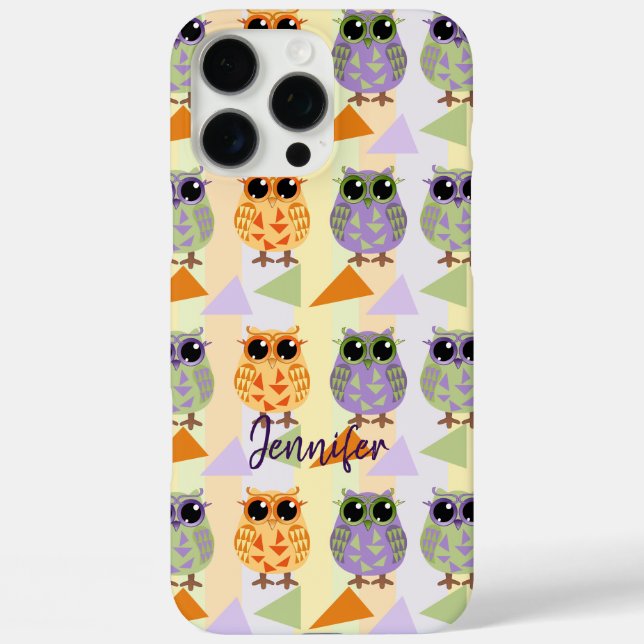 Pro Max Funda-Mate Iphone 16 funda de búhos de patrón de c (Reverso )