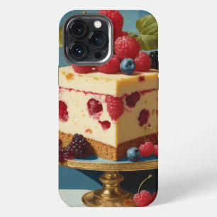 Pro Max Funda para iPhone 13 con diseño de tarta de fresa