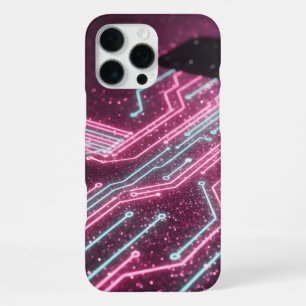 Pro Max Funda para iPhone 16 con brillo rosa futurista y c