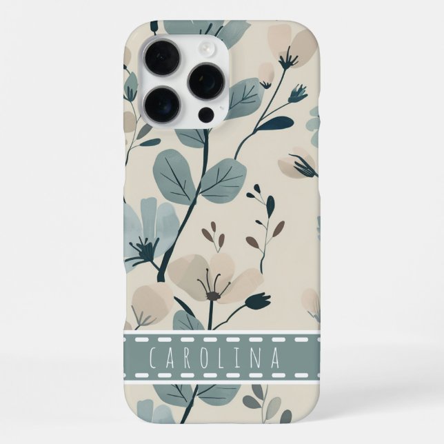 Pro Max Funda para iPhone 16 Flor de Menta, Funda Personal (Reverso )