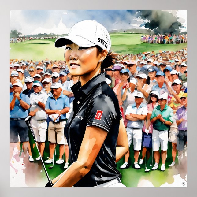 Pro Woman Golfer - Impresión de arte de golf (Frente)