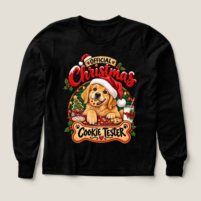 Probador Oficial de Galletas de Navidad Retriever  (Diseño frontal)