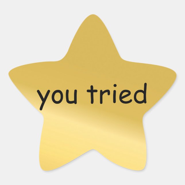 Probaste con el pegatina estrella (Anverso)