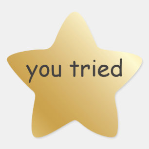 probaste el Pegatina Gold Star