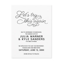 Probemos esta postal pospuesta Boda