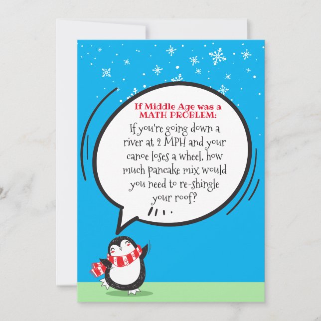 Problema de matemáticas divertidas 50 cumpleaños (Anverso)