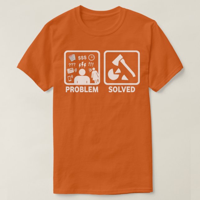 Problema divertido de corte de madera camiseta res (Diseño del anverso)