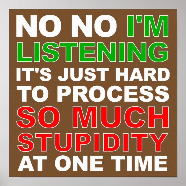 Procesar su Rótulo de Posters divertidos de estupi (Frente)