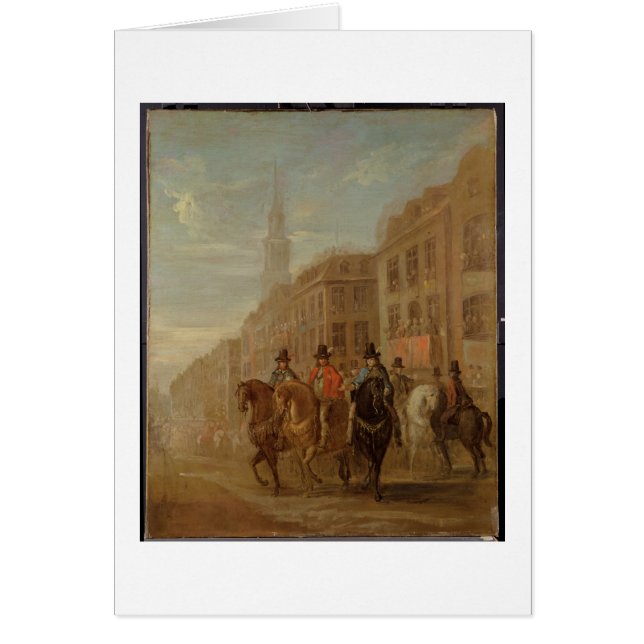 Procesión de la restauración de Charles II en (Frente)