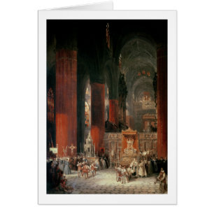 Procesión en la catedral de Sevilla, 1833 (aceite