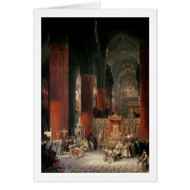 Procesión en la catedral de Sevilla, 1833 (aceite (Frente)