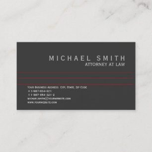 Procurador de Derecho Tarjeta de Negocios Gris Bla