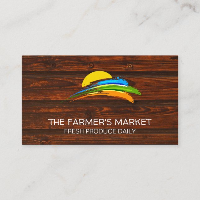 Producción de mercado para agricultores | Tarjeta  (Anverso)