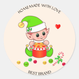 Producto Elf para navidades y etiqueta Jar casera