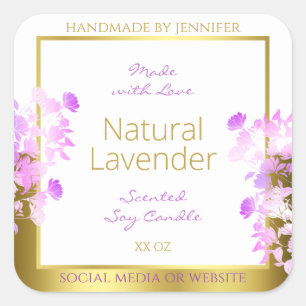 Producto Floral Etiquetas de embalaje de oro blanc