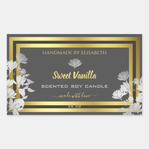 Producto Floral Etiquetas de envasado de color oro