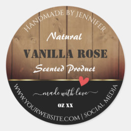 Productos de grano de madera marrón Etiquetas de e