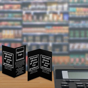 Productos de negocios con tarjeta plegada negra pe