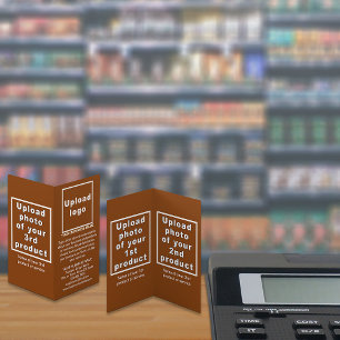 Productos de negocios sobre tarjetas plegadas marr