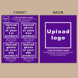 Productos o servicios de negocios en volante morad<br><div class="desc">Volante que usted puede personalizar para poner su marca comercial, productos o servicios y otra información de su negocio. Puedes poner hasta 4 productos o servicios. Personalizar y dáselo a sus clientes o clientes para que anuncien su marca y promuevan sus productos o servicios. material de marketing de personalizable que...</div>
