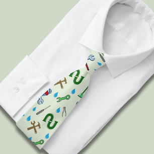 Profesión de fontanería verde Corbata de fontaner